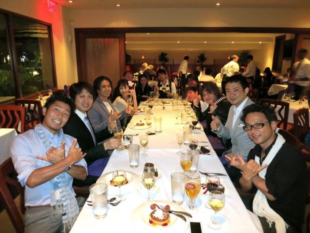 ハワイでの参加者との朝食